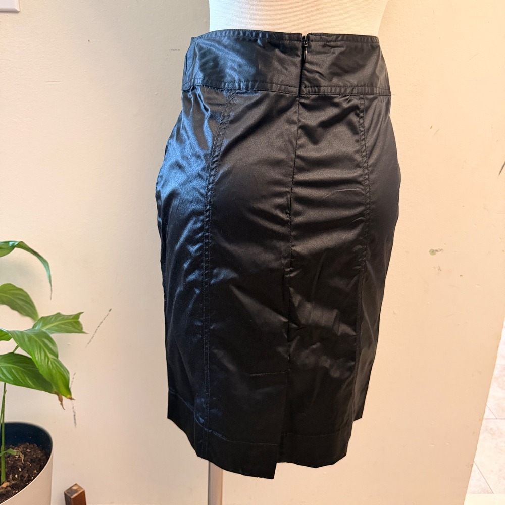 XXI Pencil Skirt Womens Small Black Sateen High Waisted Bodycon Office Wear - Picture 5 of 6